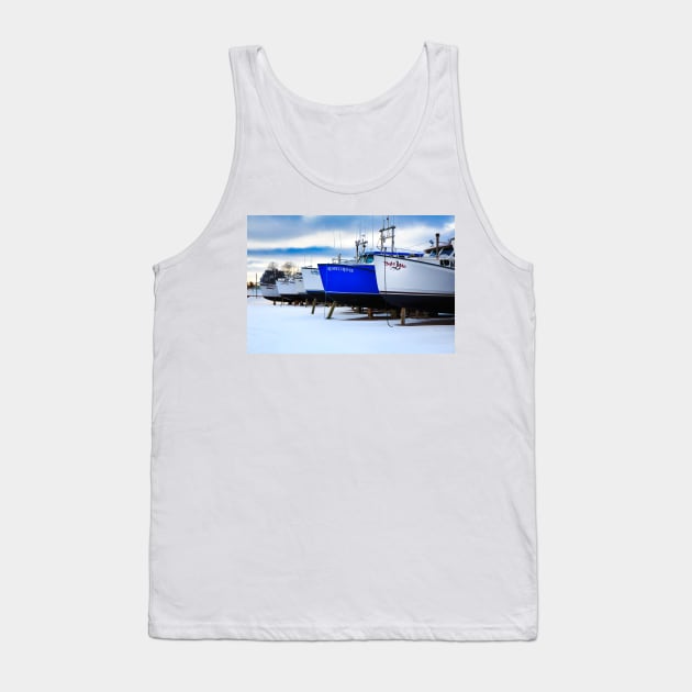 North Rustico Fishing Boats PEI 5 Tank Top by Robert Alsop